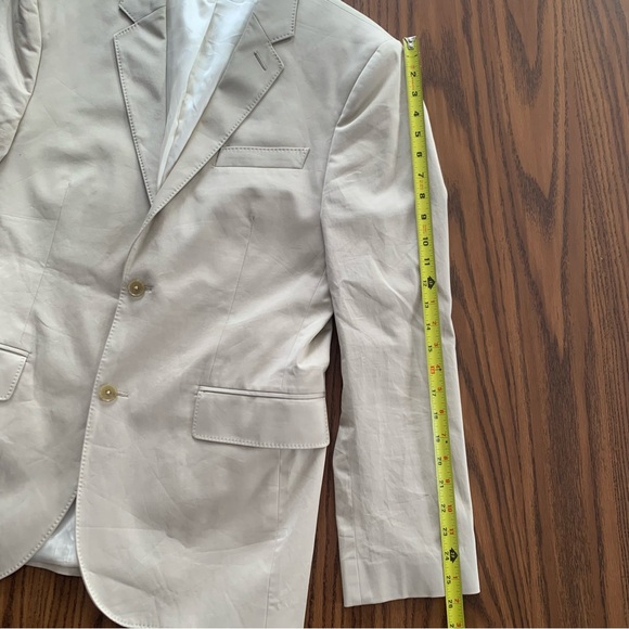 Express Light Tan Tailored Suit Jacket Blazer Formal Workwear - Picture 7 of 15